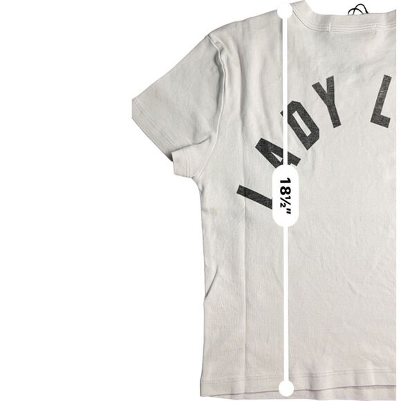 New! Daydreamer Women's Lady Luck Short Sleeve Shrunken Tee Dirty White XS NWT - Picture 7 of 9